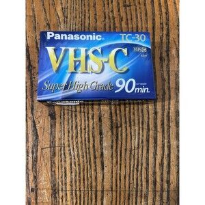 New Panasonic TC30 VHSC Compact Blank Camcorder Video Cassette Tape 90 min